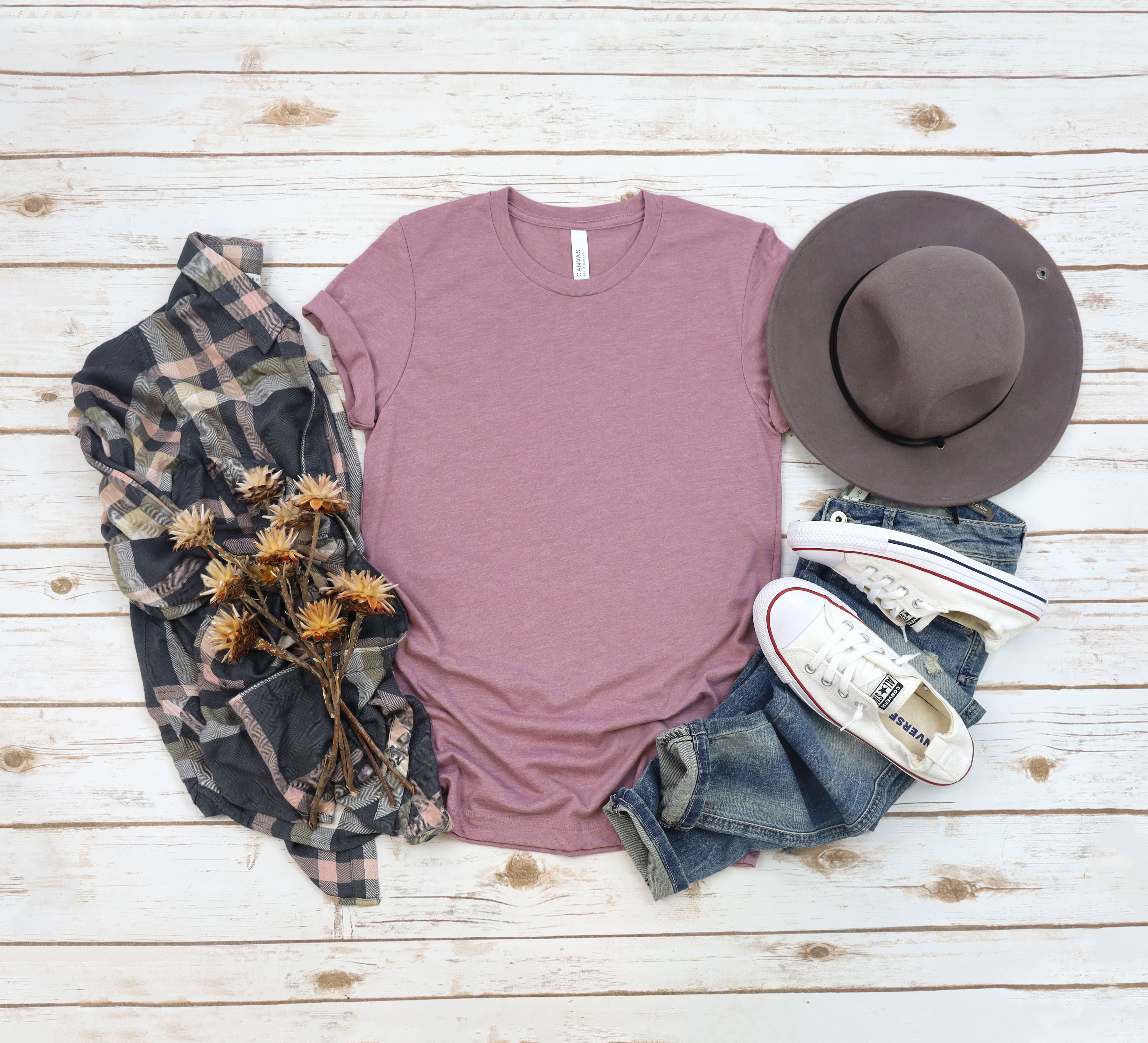 Heather Orchid Bella + Canvas Unisex Tee – Elle & Emmy