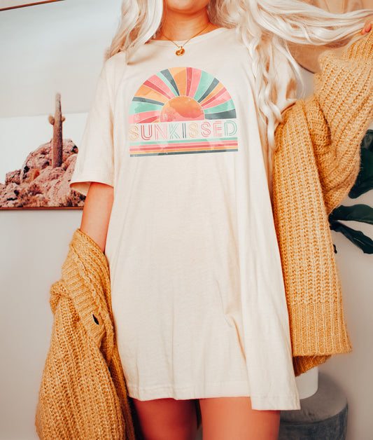 Sunkissed Colorful Sun T-Shirt or Crew Sweatshirt