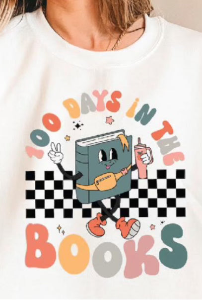 100 Days In The Books Crew Sweatshirt
