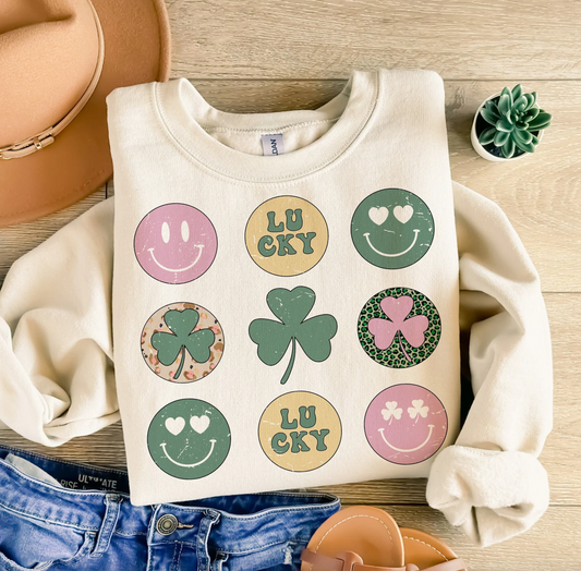 Smileys & Shamrocks Crew Sweatshirt