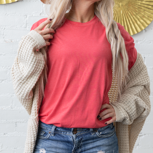 Heather Red Bella + Canvas Unisex Tee