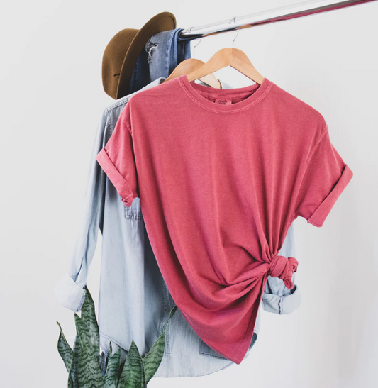 Crimson Comfort Colors Heavyweight Unisex Tee