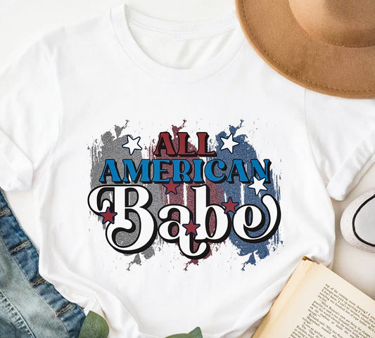 All American Babe T-Shirt or Crew Sweatshirt
