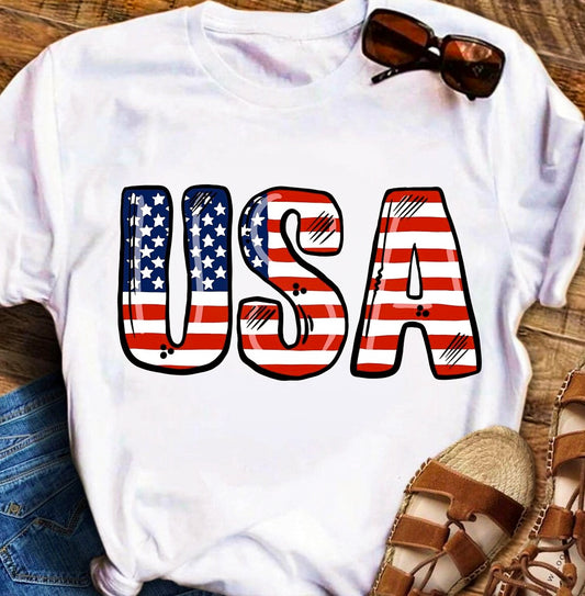USA T-Shirt or Crew Sweatshirt