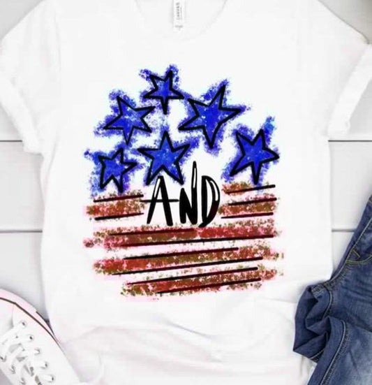 Stars And Stripes T-Shirt or Crew Sweatshirt