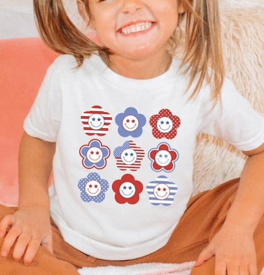 Patriotic Flowers Tee