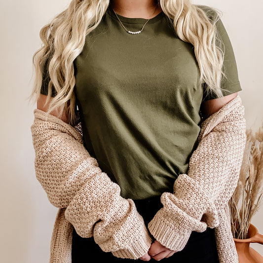 Olive Bella + Canvas Unisex Tee