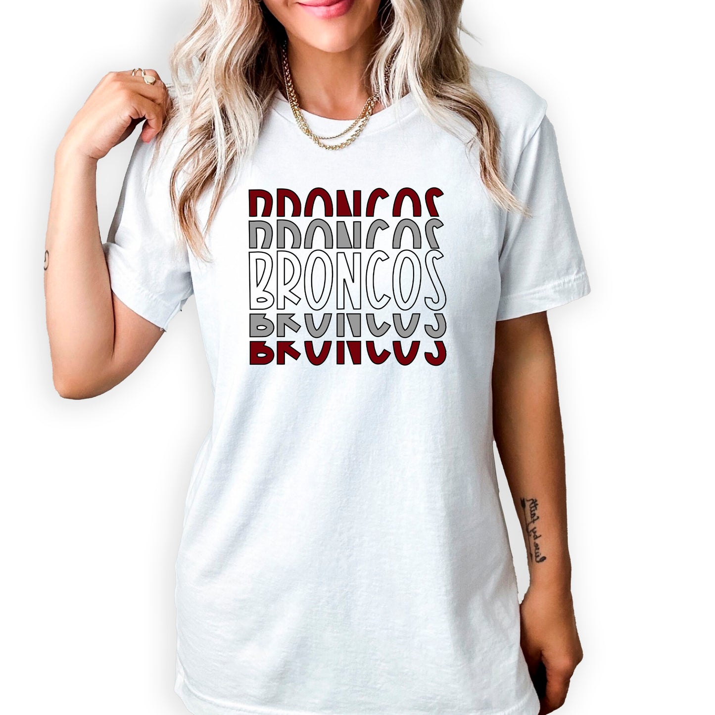 *Retro Stacked Custom Name Tees
