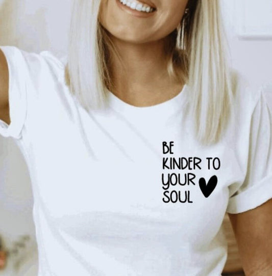 Be Kinder To Your Soul Heart (Pocket Logo) Tee