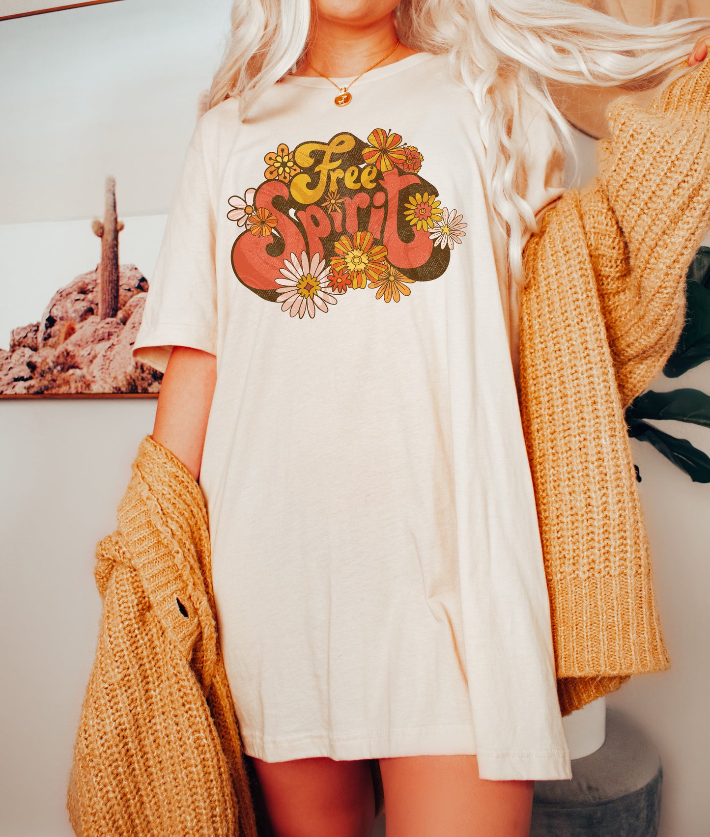*Free Spirit Retro T-Shirt or Crew Sweatshirt