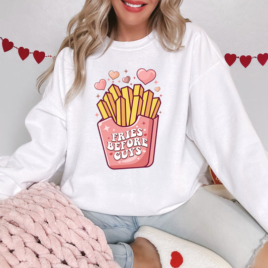 Fries Before Guys Crew Sweatshirt