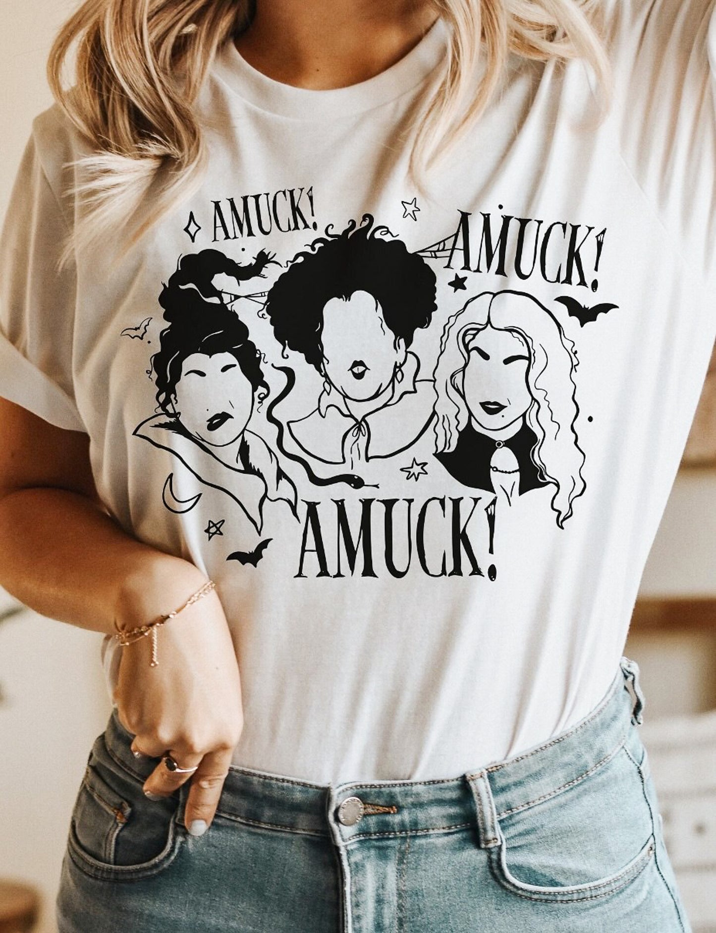 Amuck! Amuck! Amuck! 3 Witches T-Shirt or Crew Sweatshirt