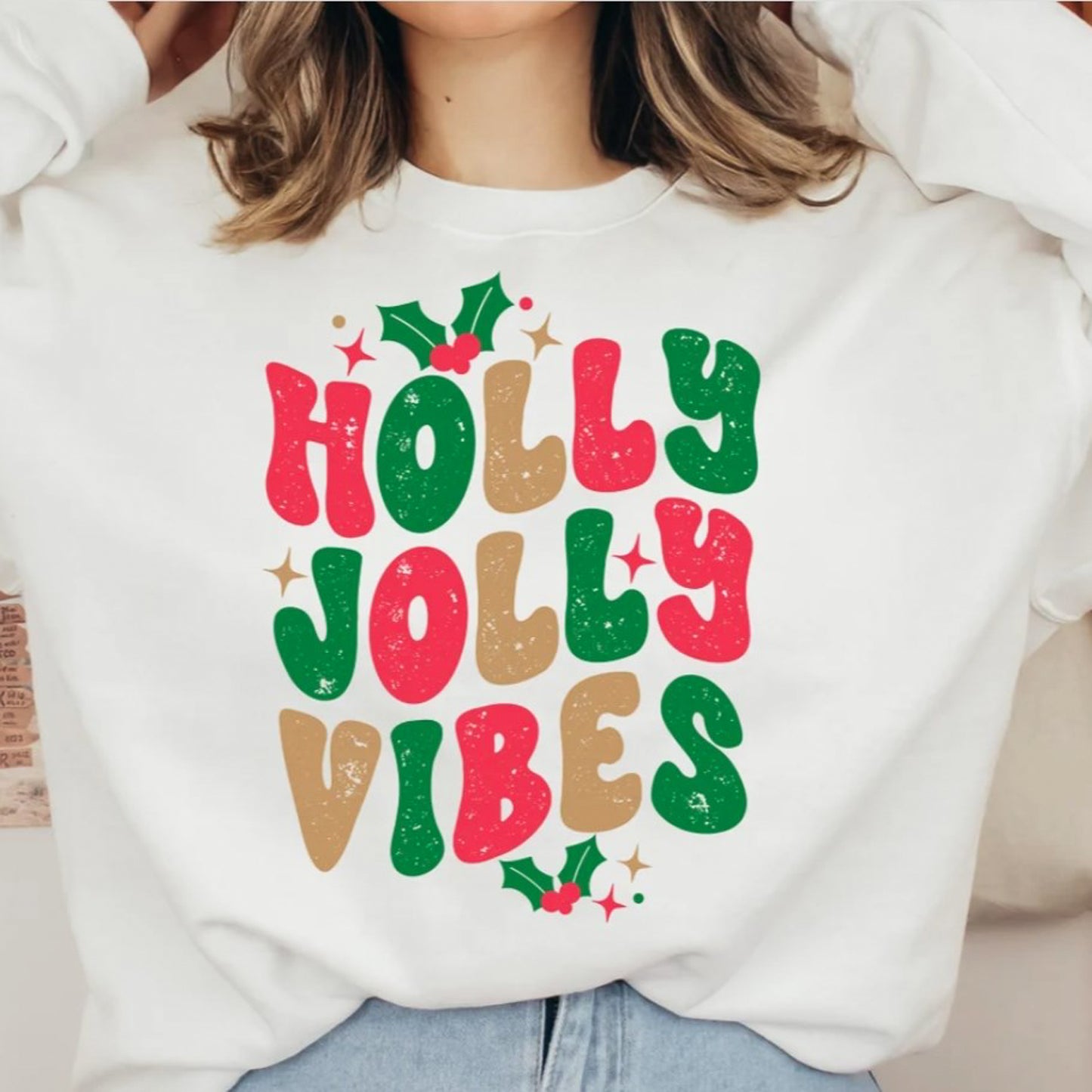 Holly Jolly Vibes Crew Sweatshirt