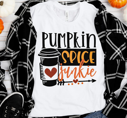 Pumpkin Spice Junkie T-Shirt or Crew Sweatshirt