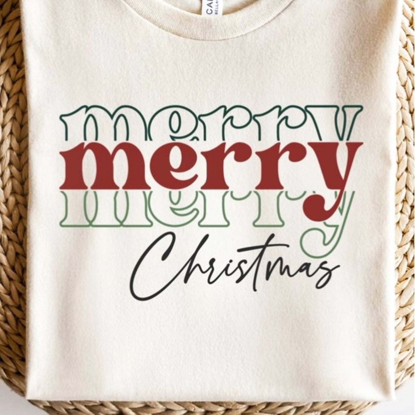 Merry (Stacked) Christmas Tee