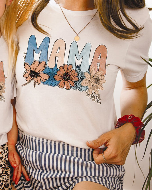 Floral Mama T-Shirt or Crew Sweatshirt