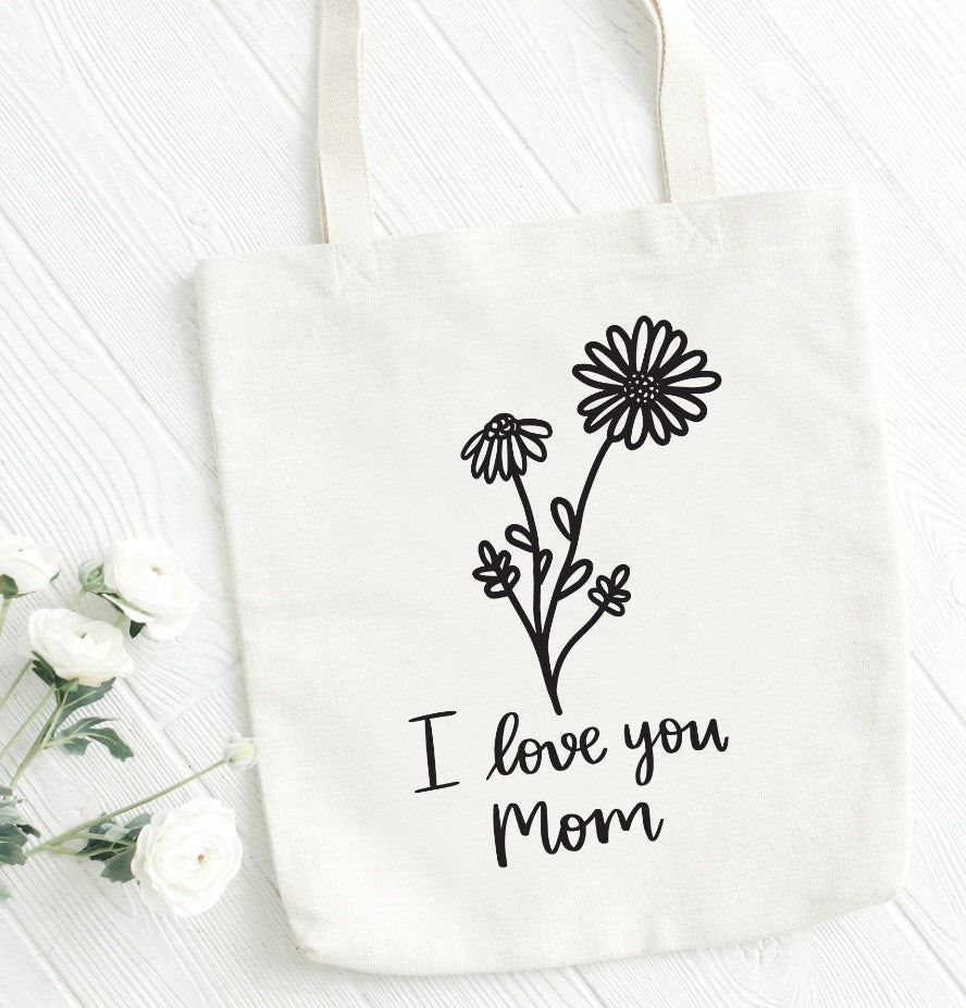 I Love You Mom Canvas Bag