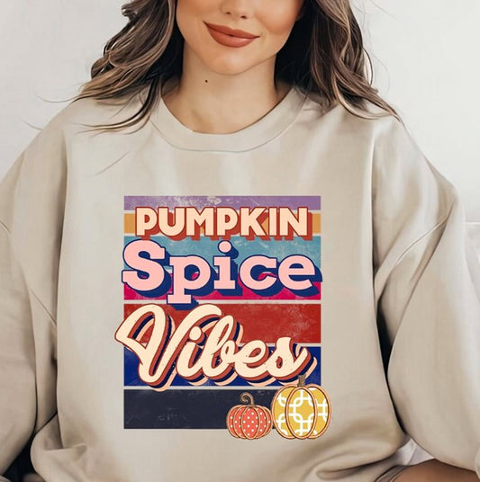 Pumpkin Spice Vibes T-Shirt or Crew Sweatshirt