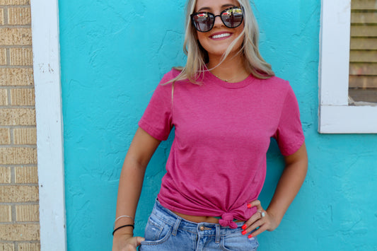 Heather Raspberry Bella + Canvas Unisex Tee