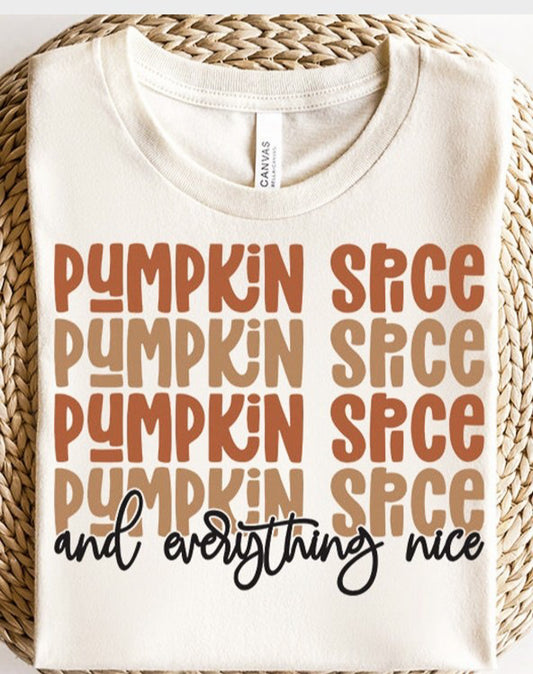 Pumpkin Spice (Stacked) And Everything Nice T-Shirt or Crew Sweatshirt