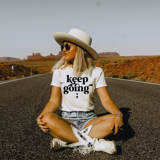 Keep Going Semicolon Tee