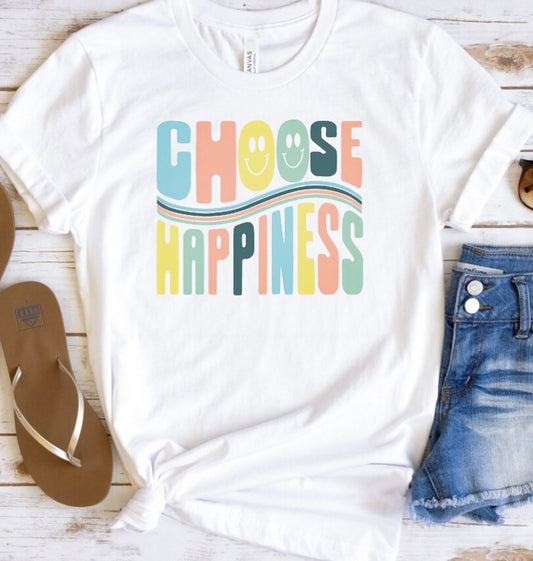 Choose Happiness T-Shirt or Crew Sweatshirt