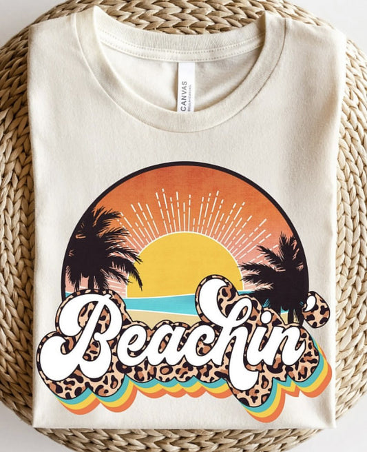 Beachin' With Beach & Sun T-Shirt or Crew Sweatshirt