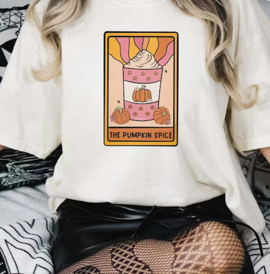 Pumpkin Spice Tarot Card T-Shirt or Crew Sweatshirt