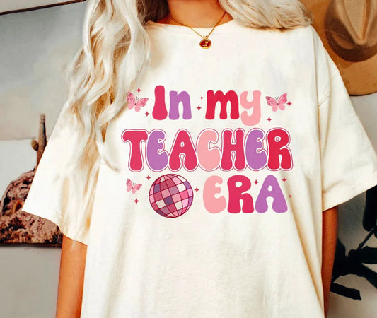 In My Teacher Era With Disco Ball T-Shirt or Crew Sweatshirt