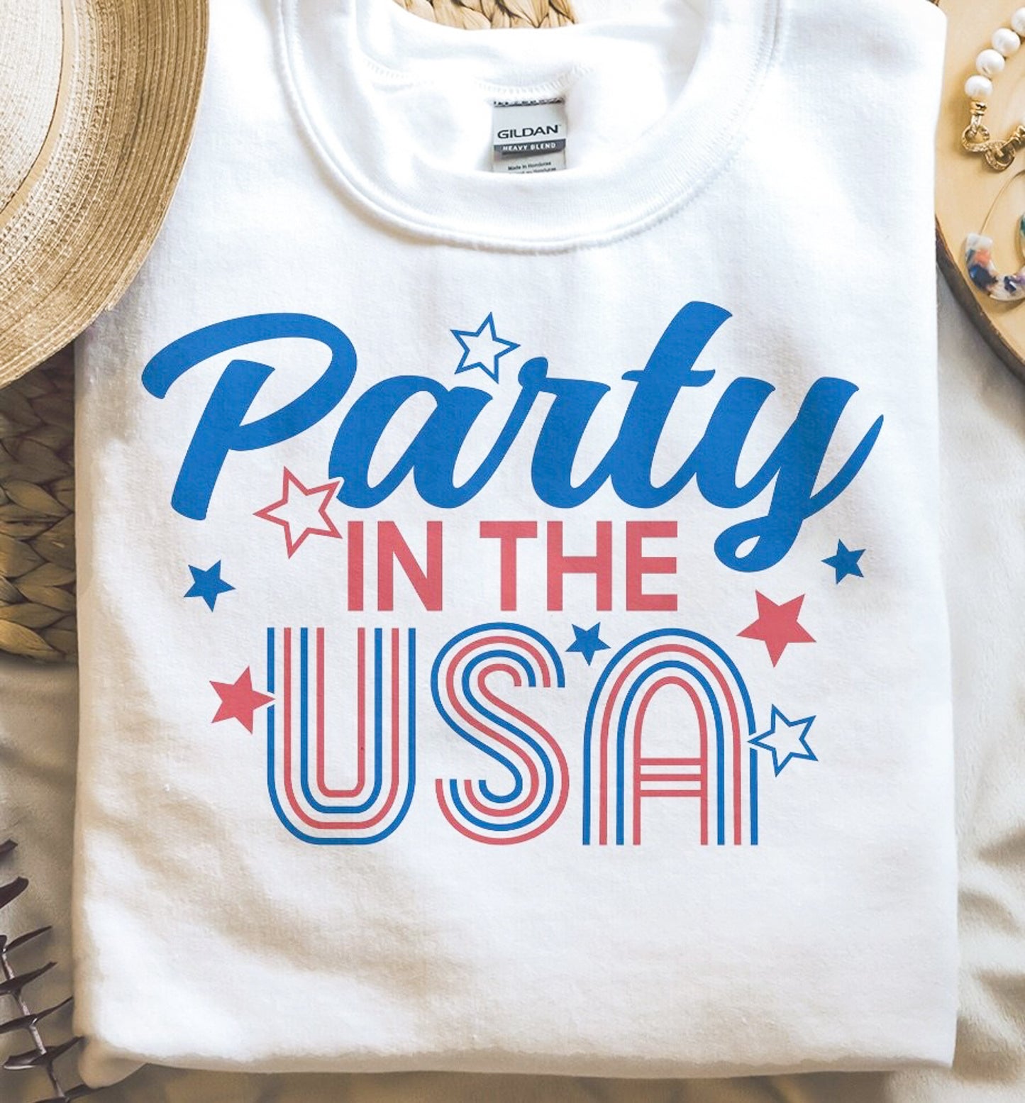 Party In The USA T-Shirt or Crew Sweatshirt