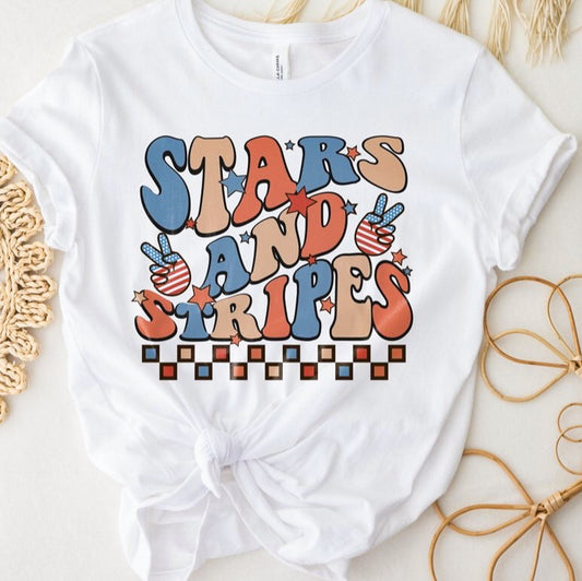 Stars And Stripes T-Shirt or Crew Sweatshirt