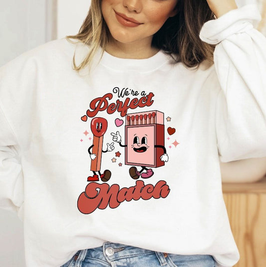 We're A Perfect Match Crew Sweatshirt