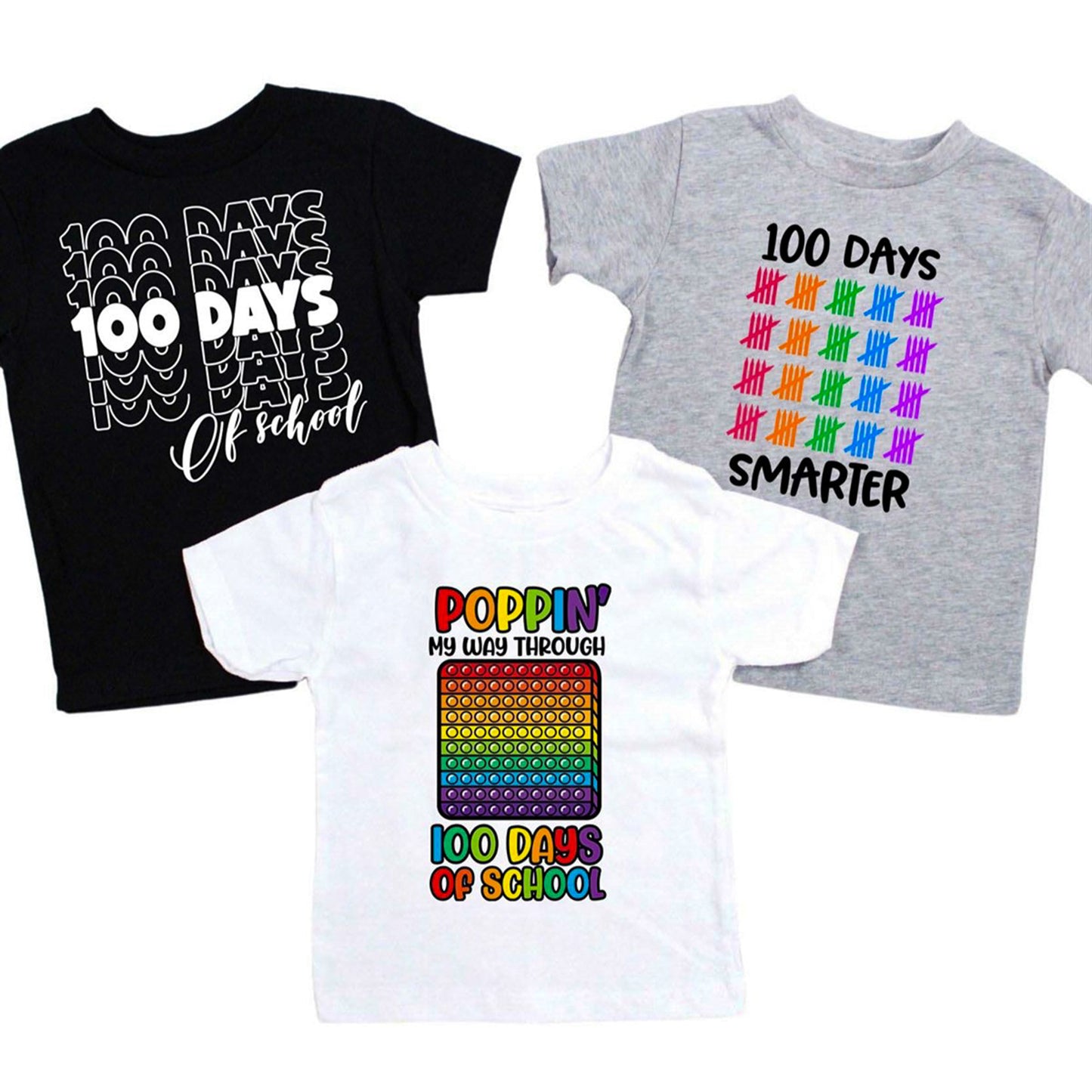 100 Days (Stacked) Of School Tee
