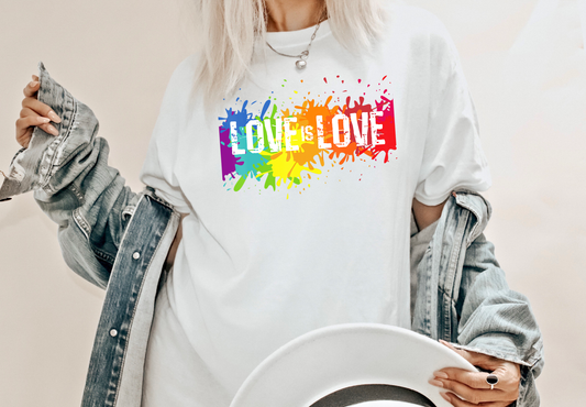Love Is Love Paint Splatter Tee