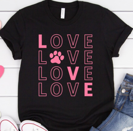 Dog Love - Love Love Love Love Tee