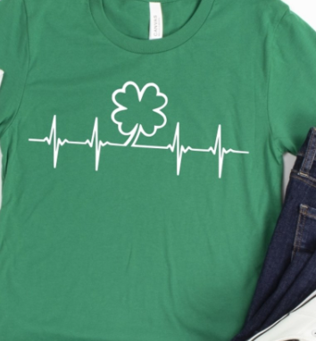 Shamrock heartbeat Tee