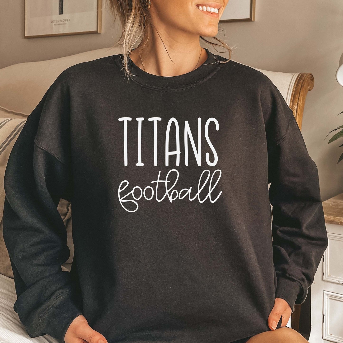 Titans Football Script Crew Sweatshirt