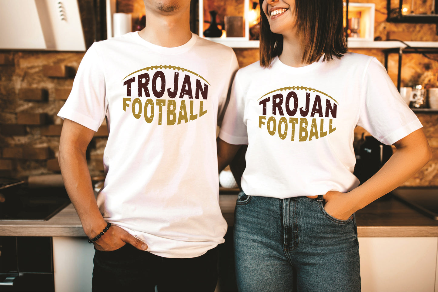 Trojan Football Design T Shirt