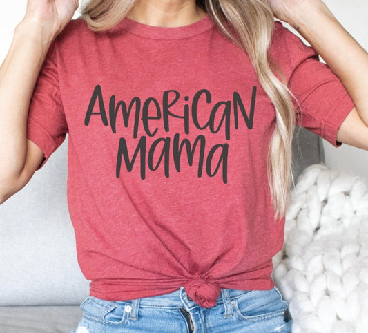 American Mama T-Shirt or Crew Sweatshirt