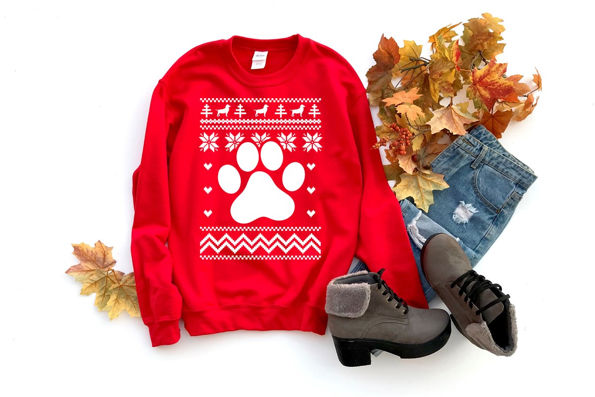 Paw print outlet jumper