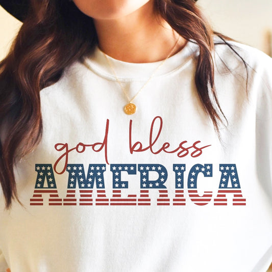 God Bless America T-Shirt or Crew Sweatshirt