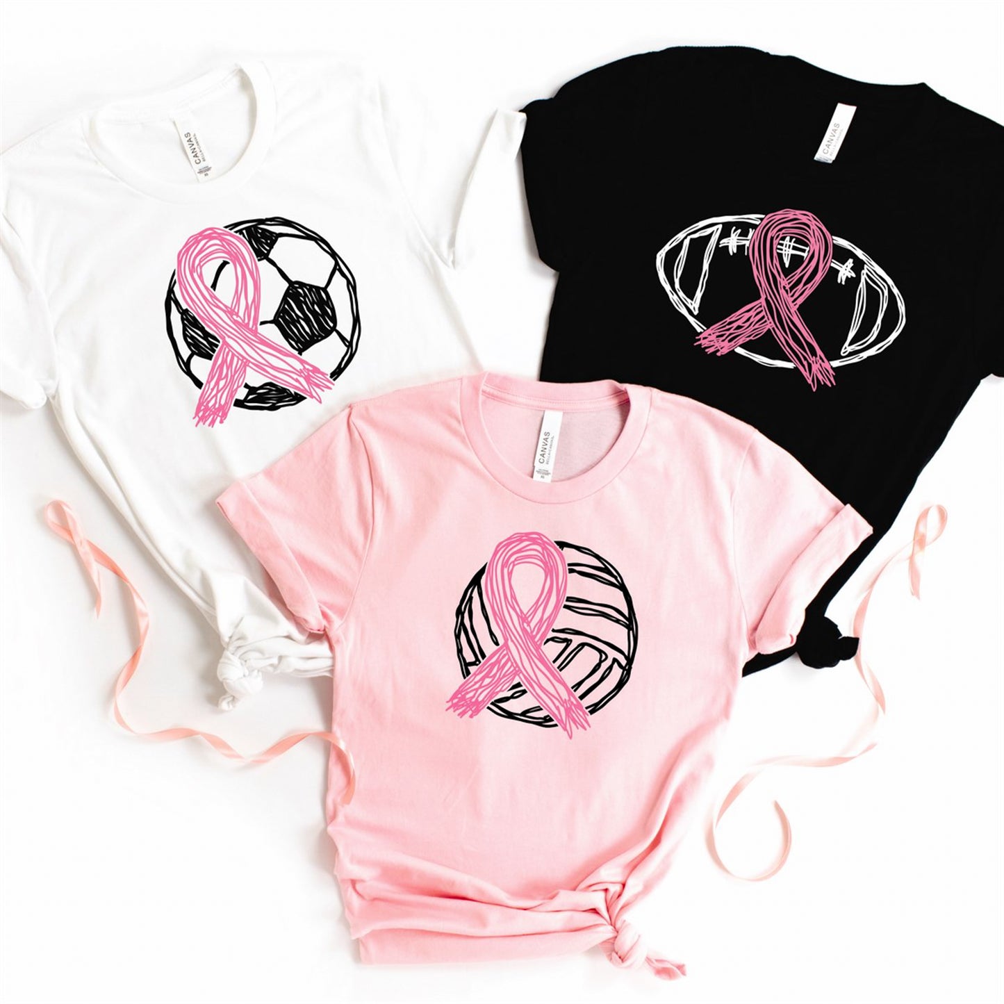 Football Breast Cancer Awareness Tee