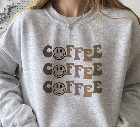 Coffee (Stacked) Crew Sweatshirt
