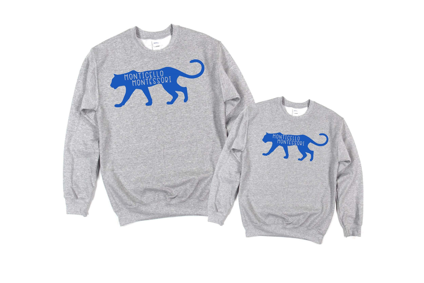 Monticello Cougar Silhouette Design: Tees, Crews, Hoodies: Adult & Youth Sizes