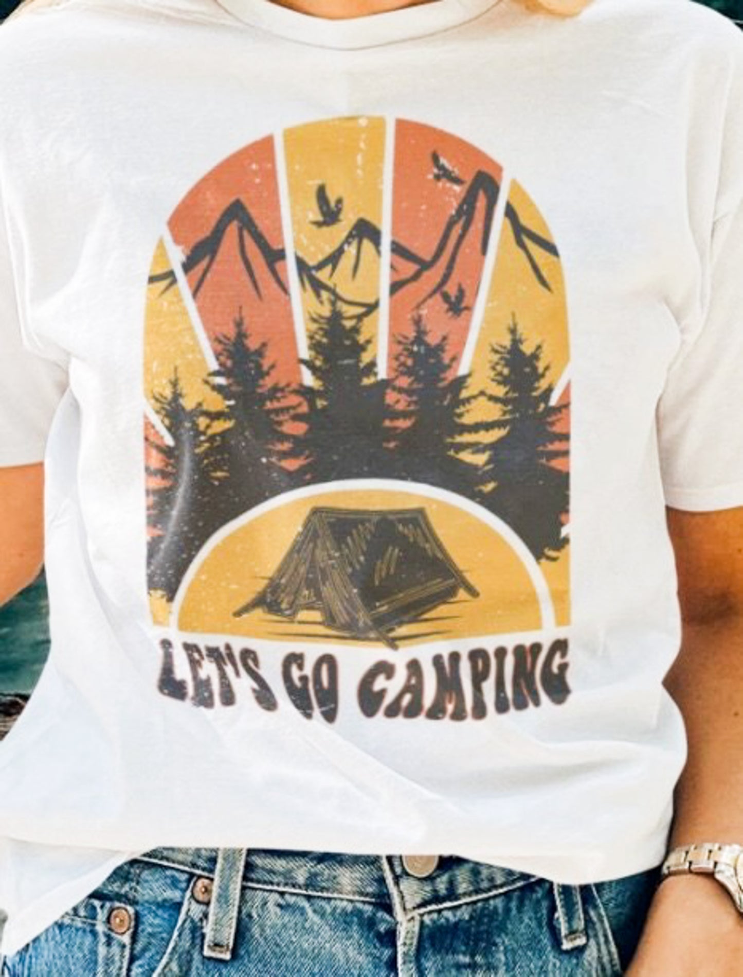 *Let's Go Camping T-Shirt or Crew Sweatshirt