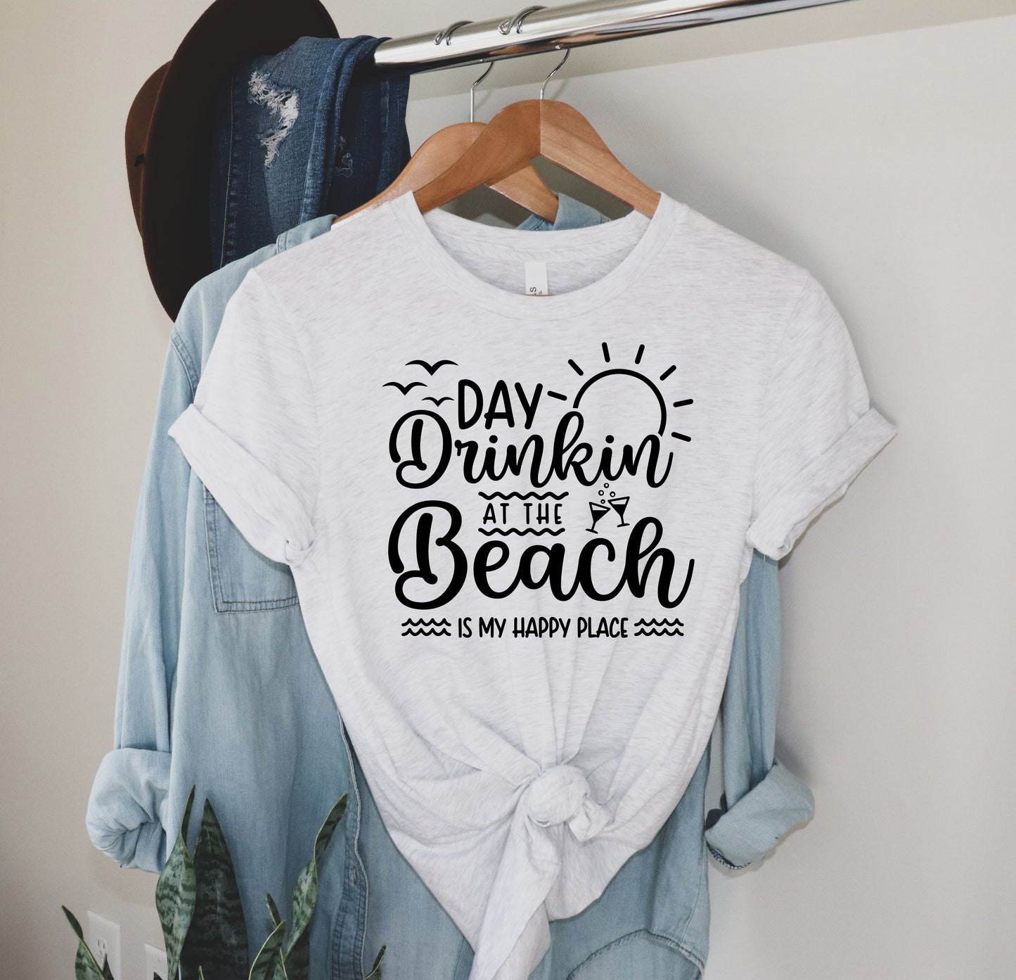 Day Drinkin' At The Beach T-Shirt or Crew Sweatshirt