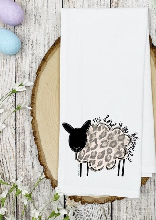 The Lord Is My Shepherd Sheep Easter Towel