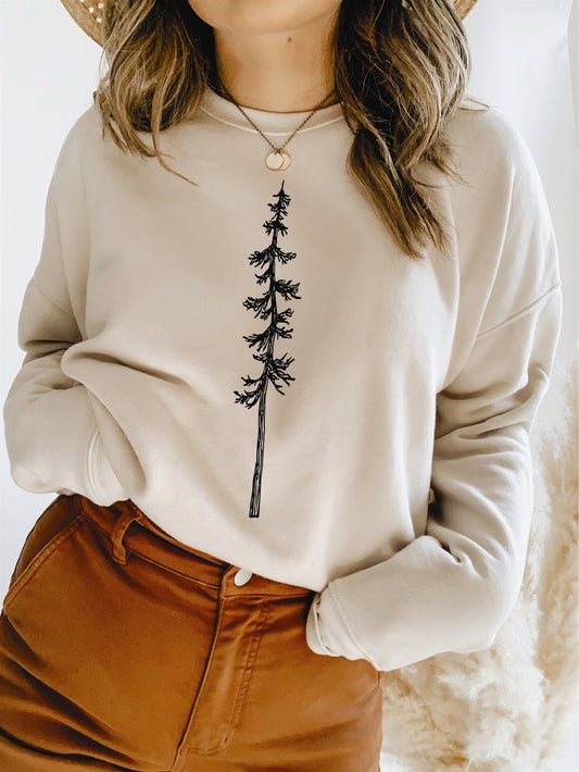 *Single Evergreen Tree T-Shirt or Crew Sweatshirt