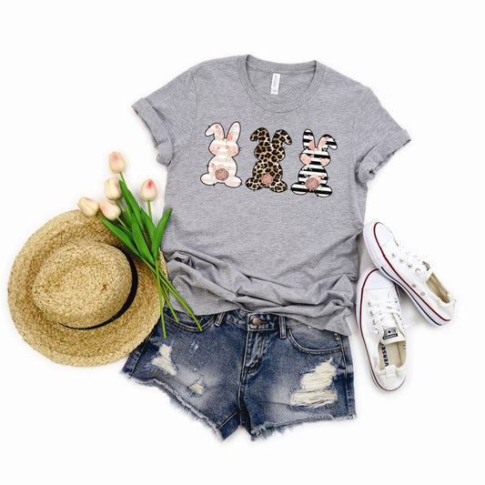 3 Patterned Bunnies Tee