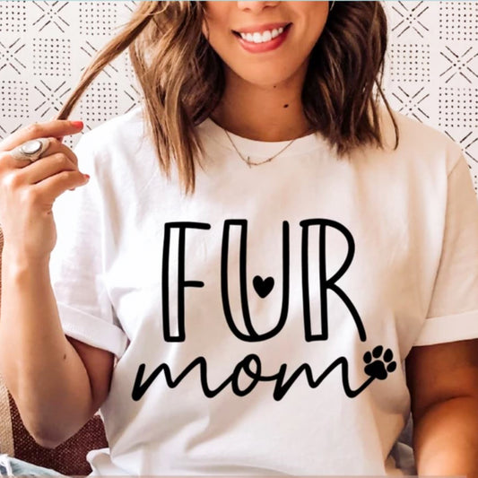Fur Mom T-Shirt or Crew Sweatshirt